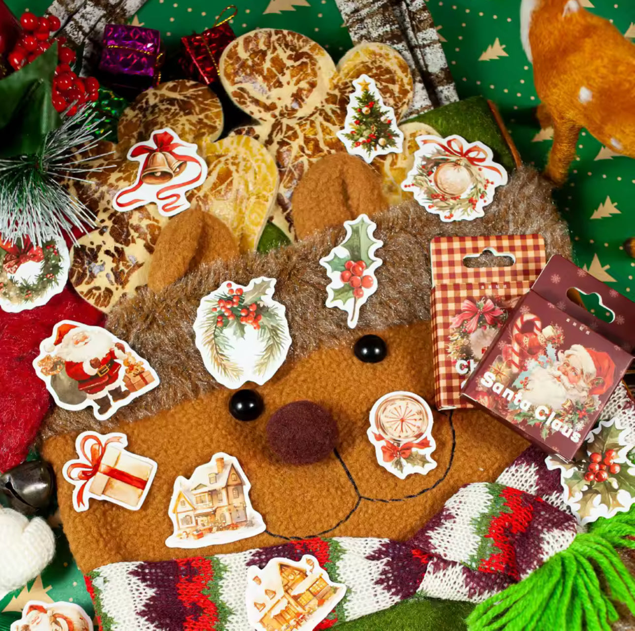 Cajita de stickers Navidad - 4 Opciones
