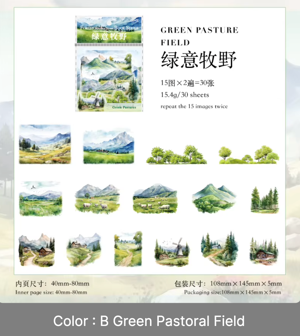 30 Stickers Paisajes