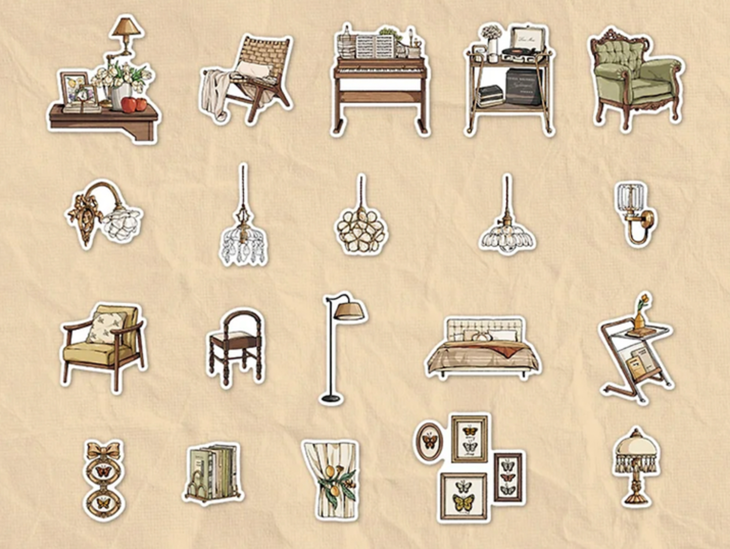 40 Hermosos Stickers Vintage