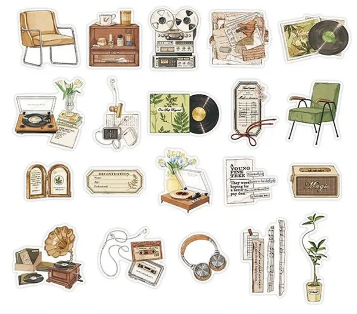 40 Stickers Retro