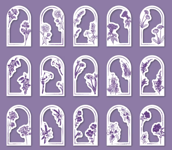 30 Recortes - Ventanas con flores