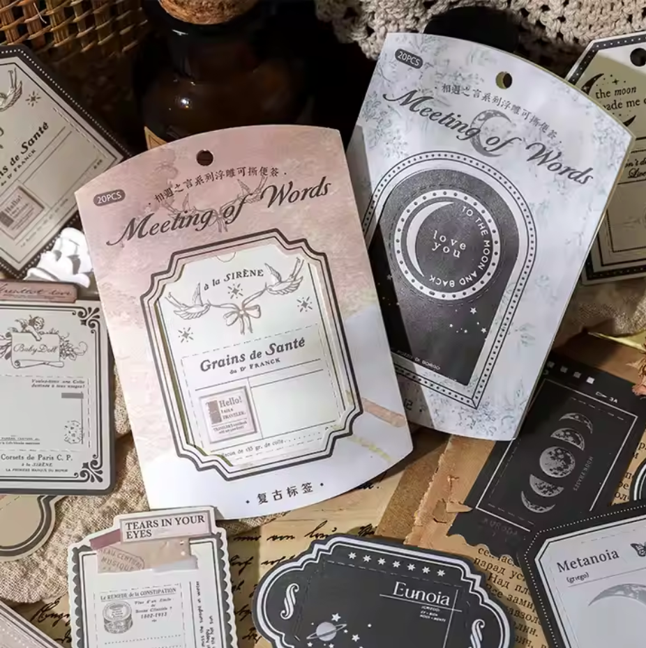 20 Stickers con relieve & pre cortados