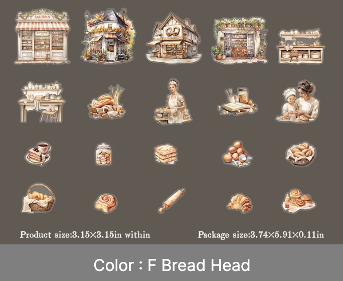 20 Stickers Panaderia