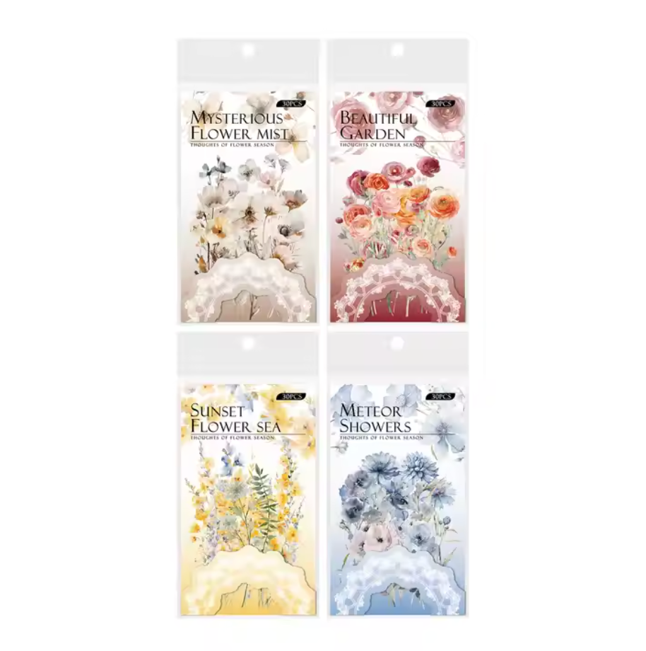 30 Hermosos Stickers Flores del campo