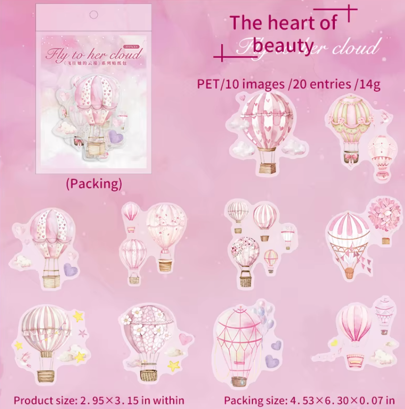 20 Stickers Globos Aerostaticos