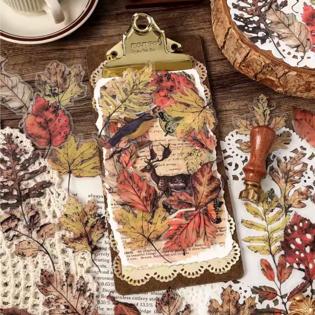 40 Stickers Plantas & Flores Vintage