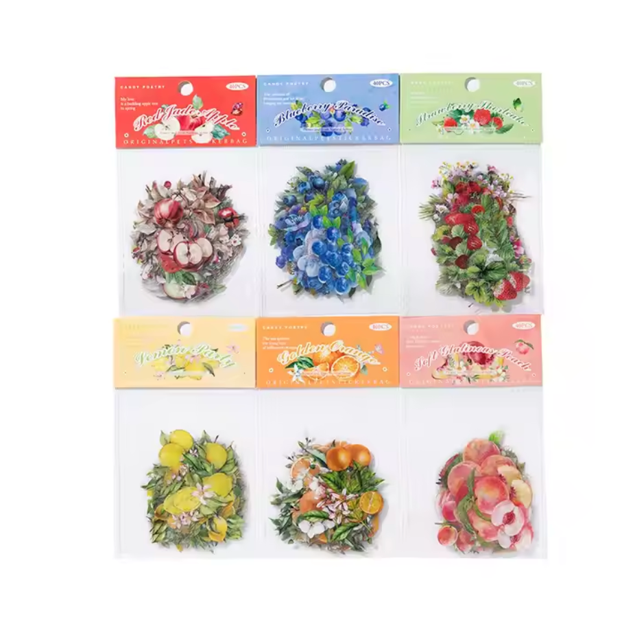 40 Stickers Frutas