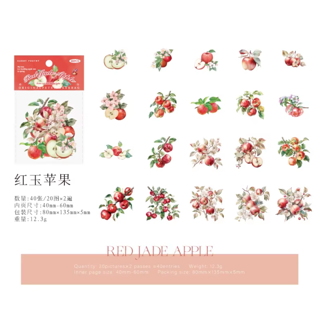 40 Stickers Frutas