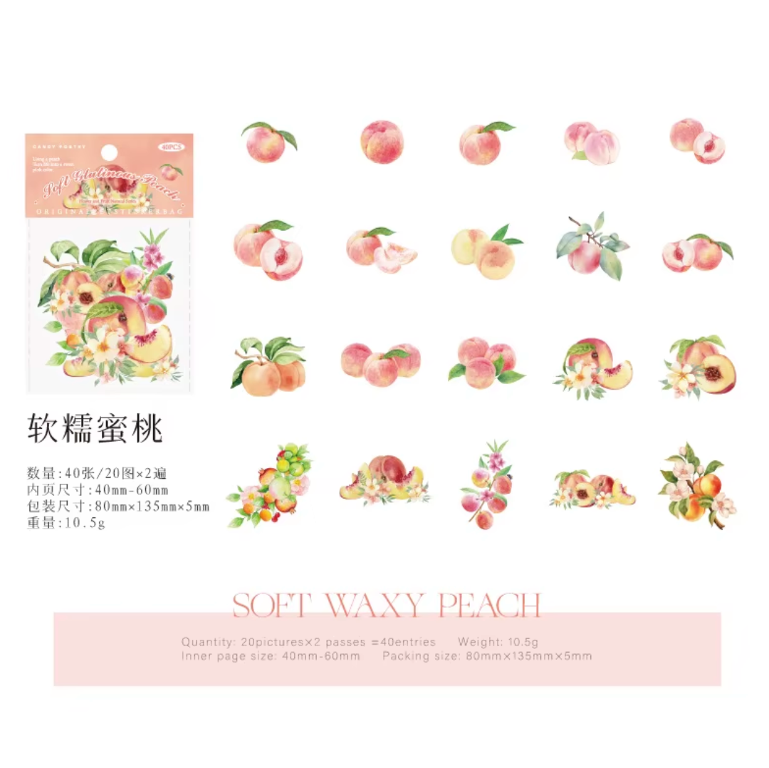 40 Stickers Frutas