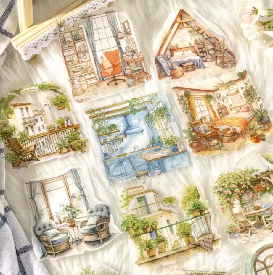 10 Stickers Grandes Casas