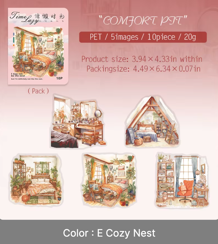 10 Stickers Grandes Casas