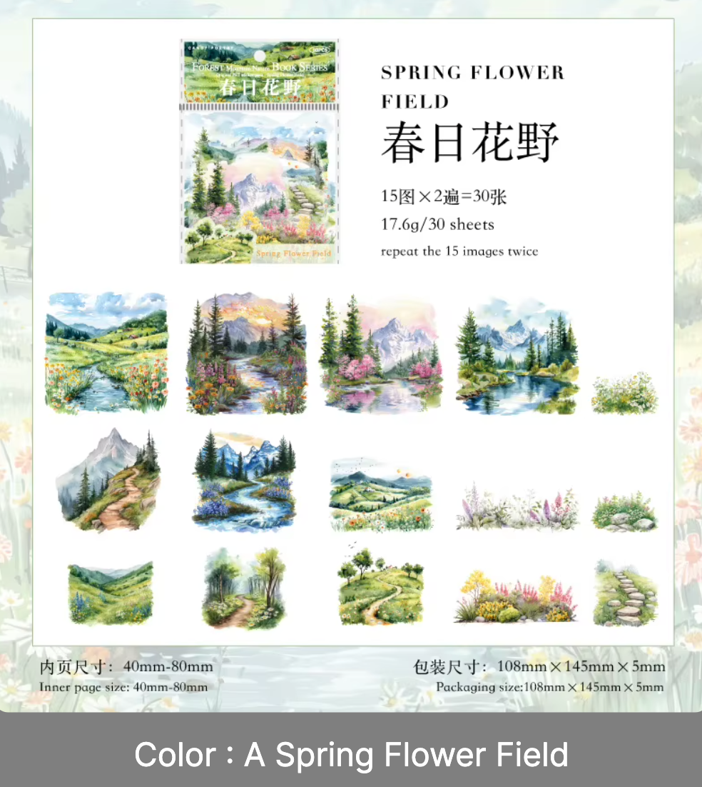 30 Stickers Paisajes
