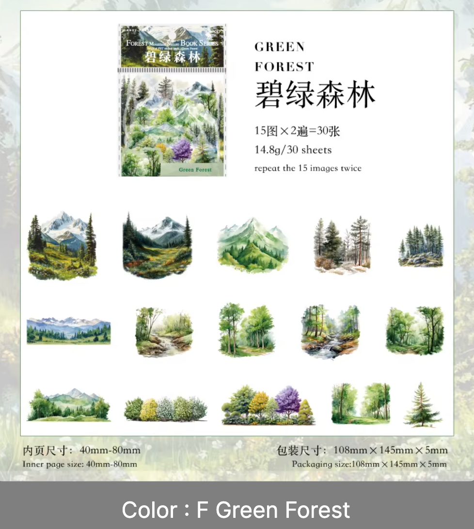 30 Stickers Paisajes