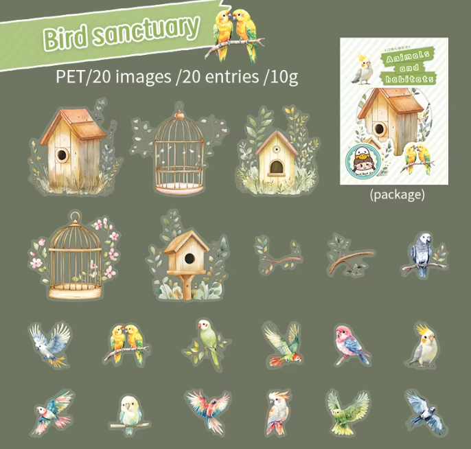 20 Stickers Animales