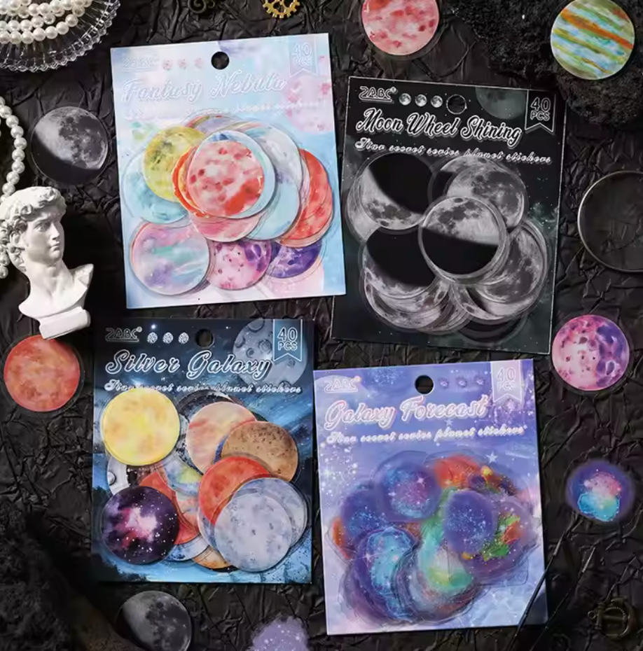 40 Stickers Lunas