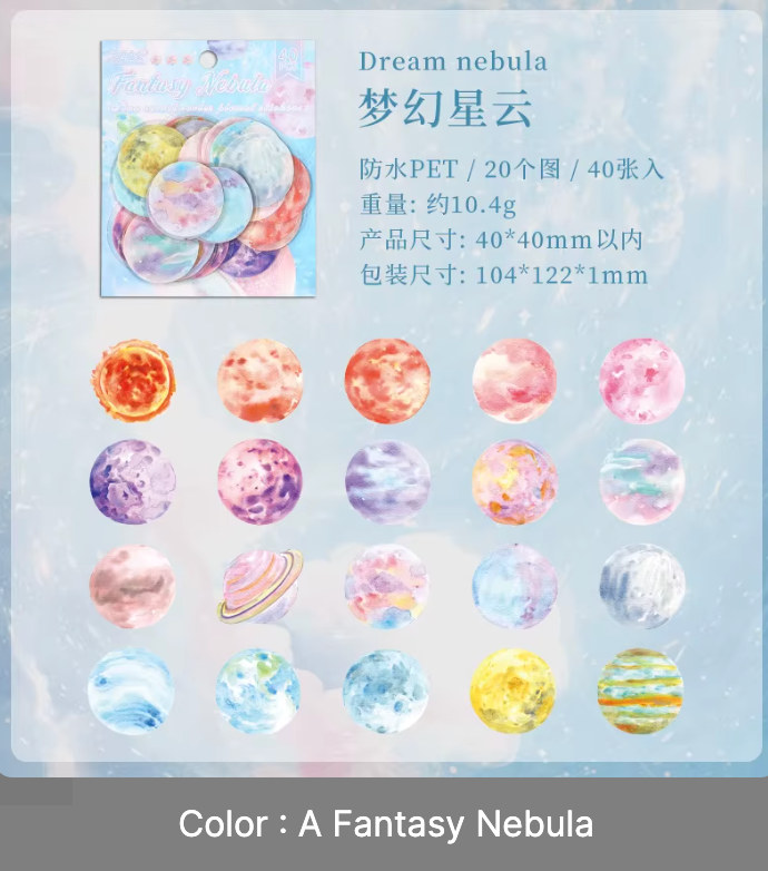 40 Stickers Lunas
