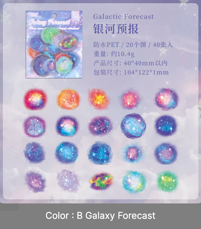 40 Stickers Lunas