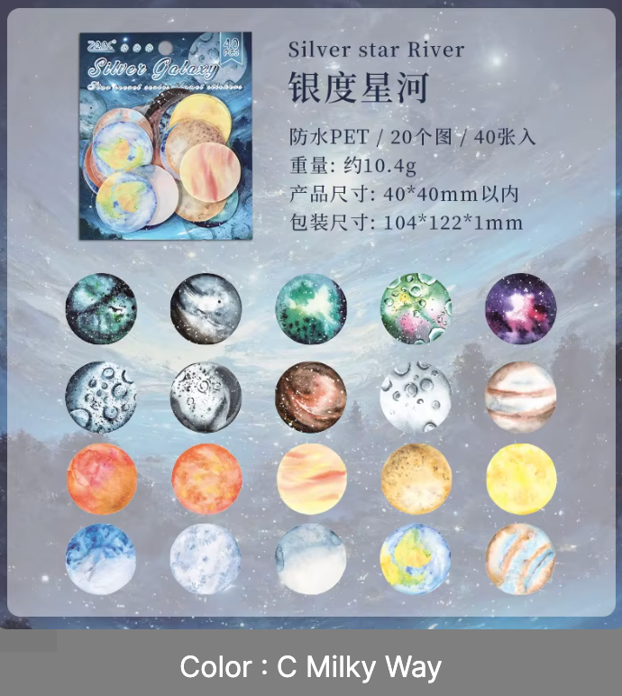 40 Stickers Lunas