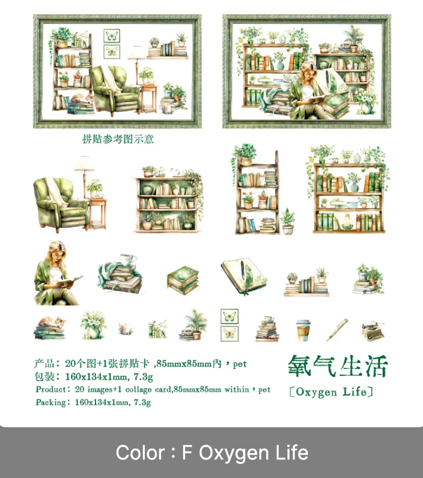 Stickers con Escena a montar Libreria