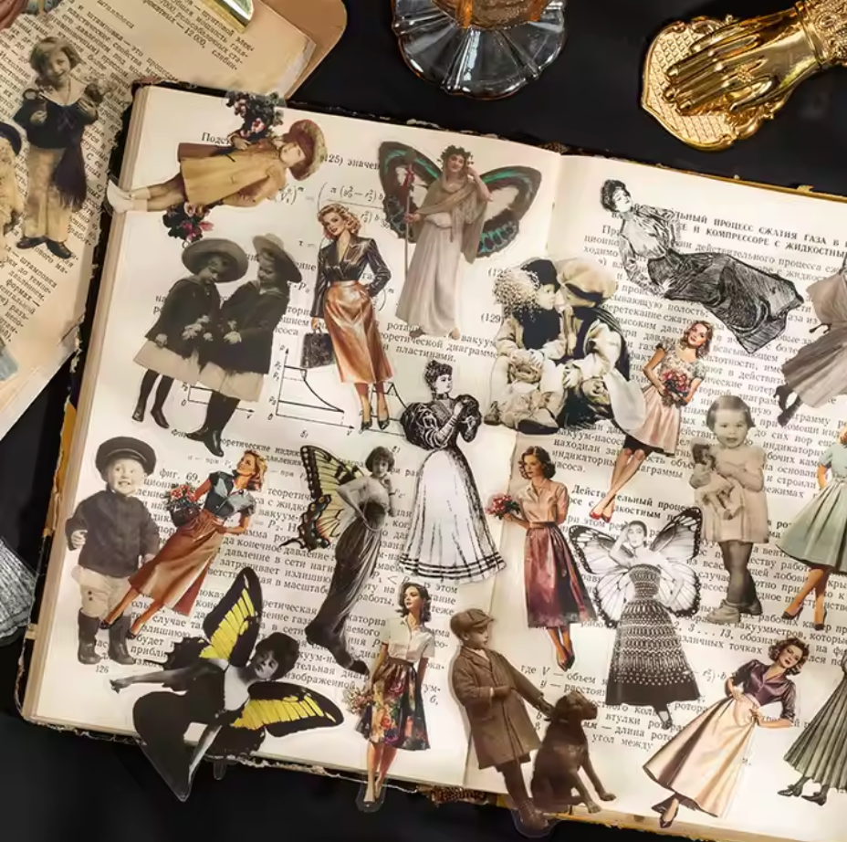 30 Stickers Personas Vintage