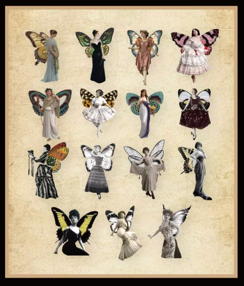 30 Stickers Personas Vintage