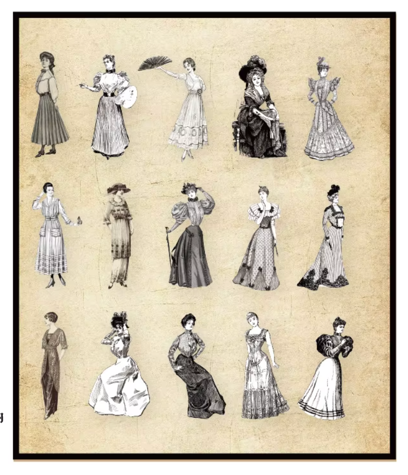 30 Stickers Personas Vintage