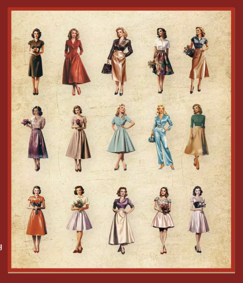 30 Stickers Personas Vintage
