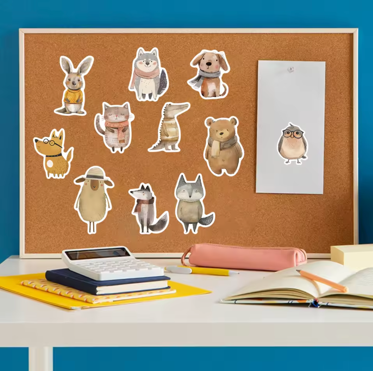 50 Stickers Vinil Animales Tiernos
