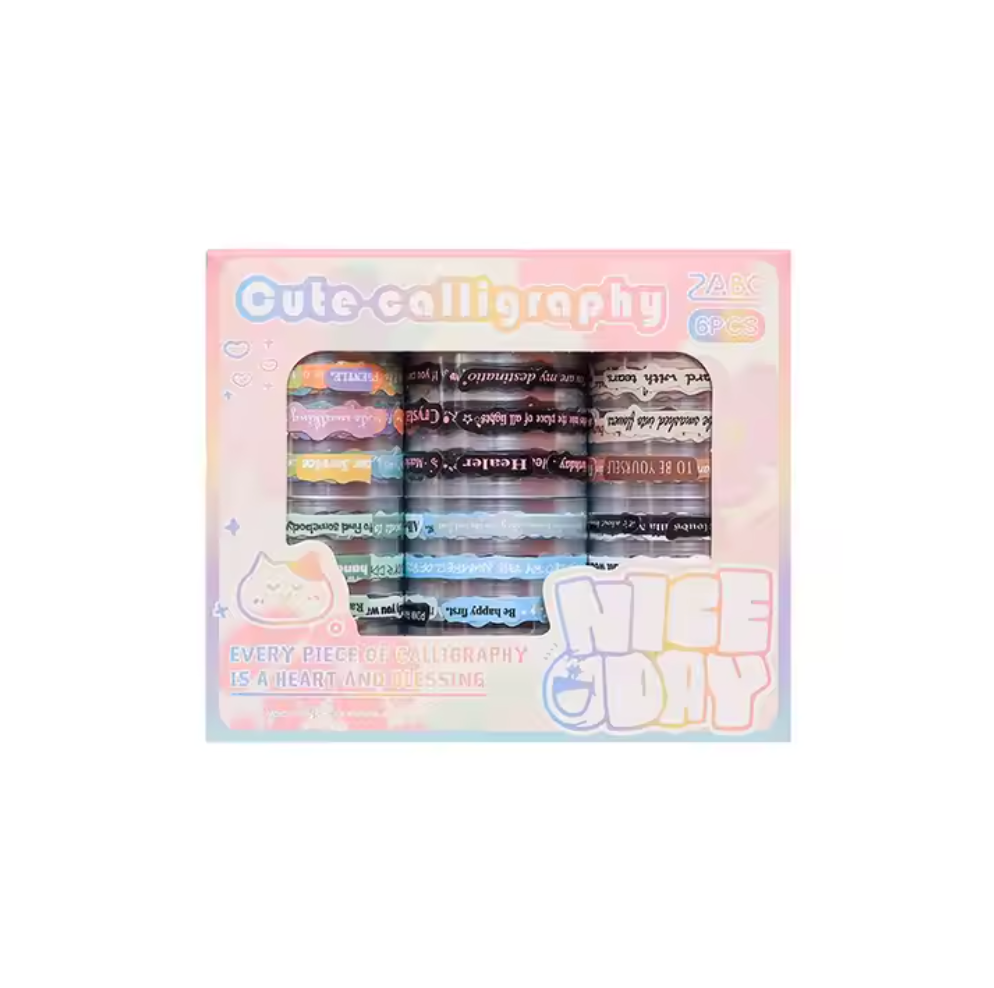 6 Rollos de Stickers Palabras & Frases