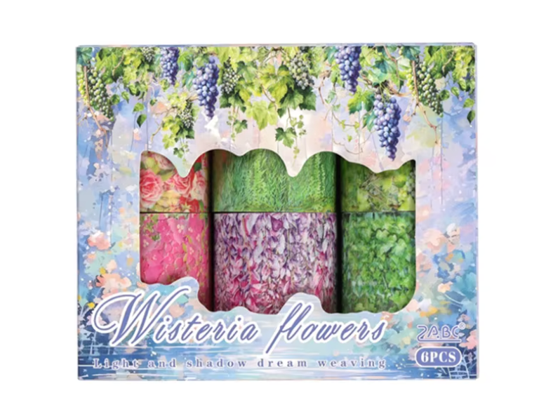 6 Washi Tapes Linternas & Flores