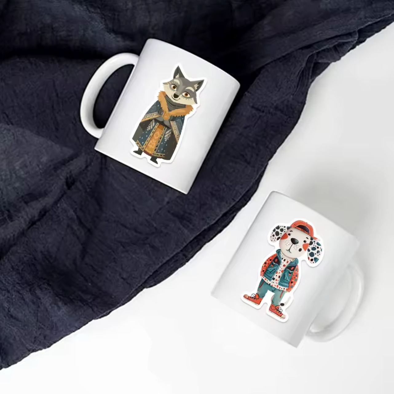 50 Stickers Vinil Animales Tiernos