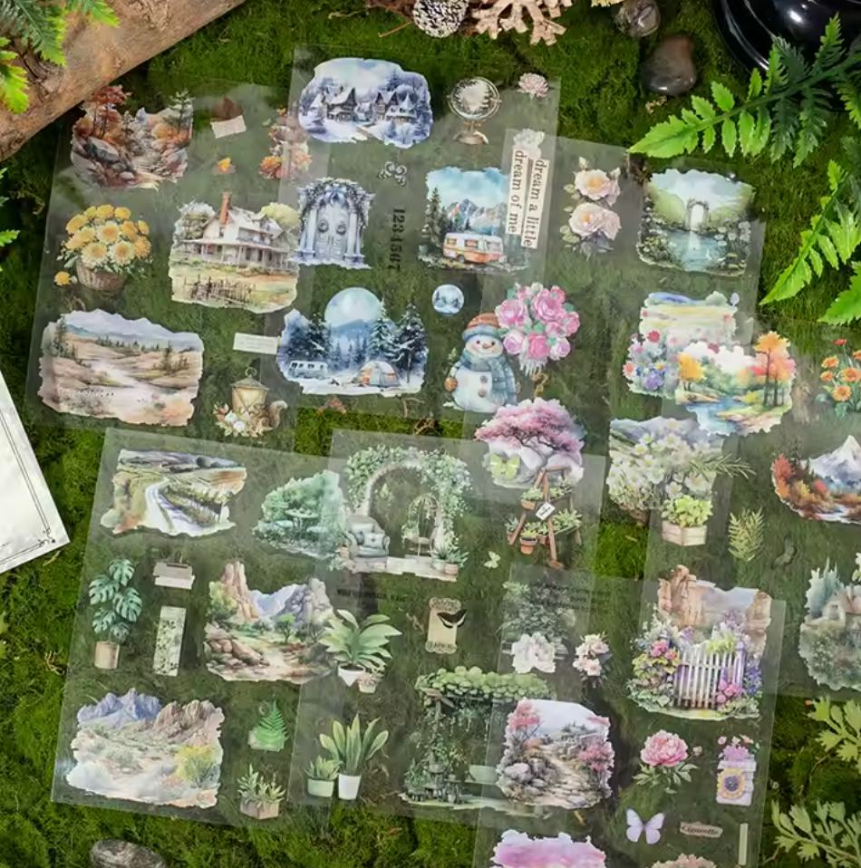Libro de Stickers - Trees in early spring - 20 paginas