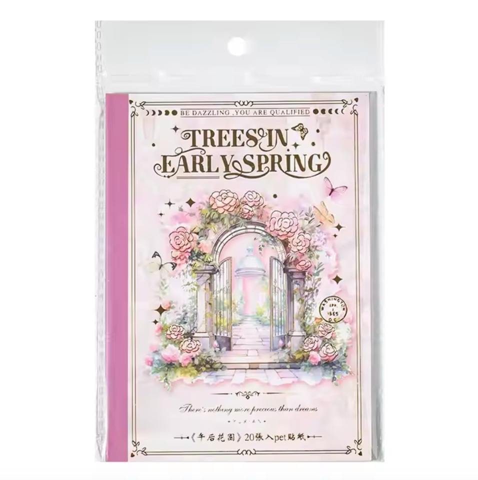 Libro de Stickers - Trees in early spring - 20 paginas
