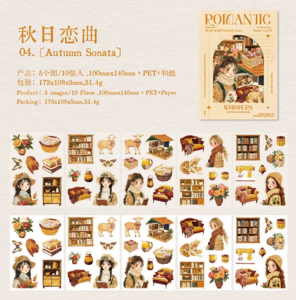 Libro de Stickers Romantic - 10 paginas