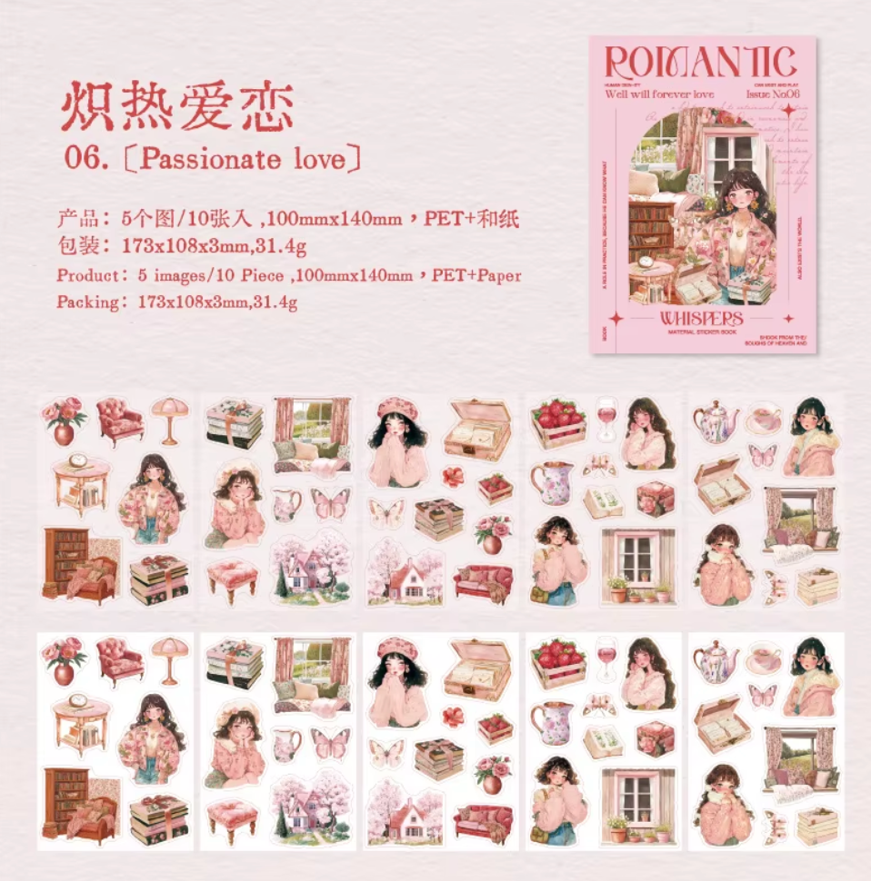 Libro de Stickers Romantic - 10 paginas
