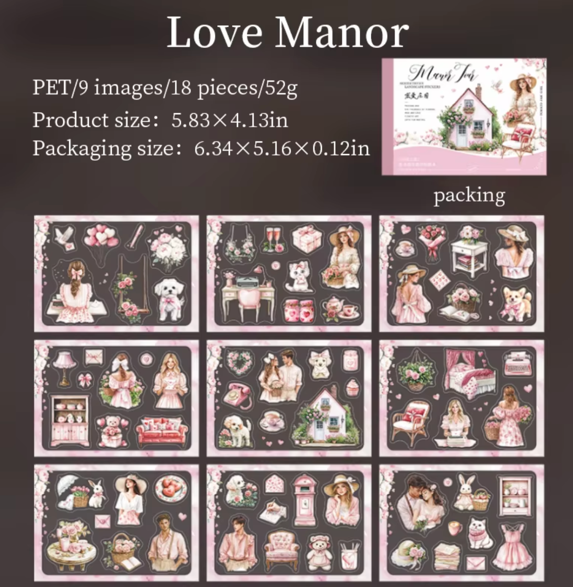 Libro de Stickers Manor - 18 paginas