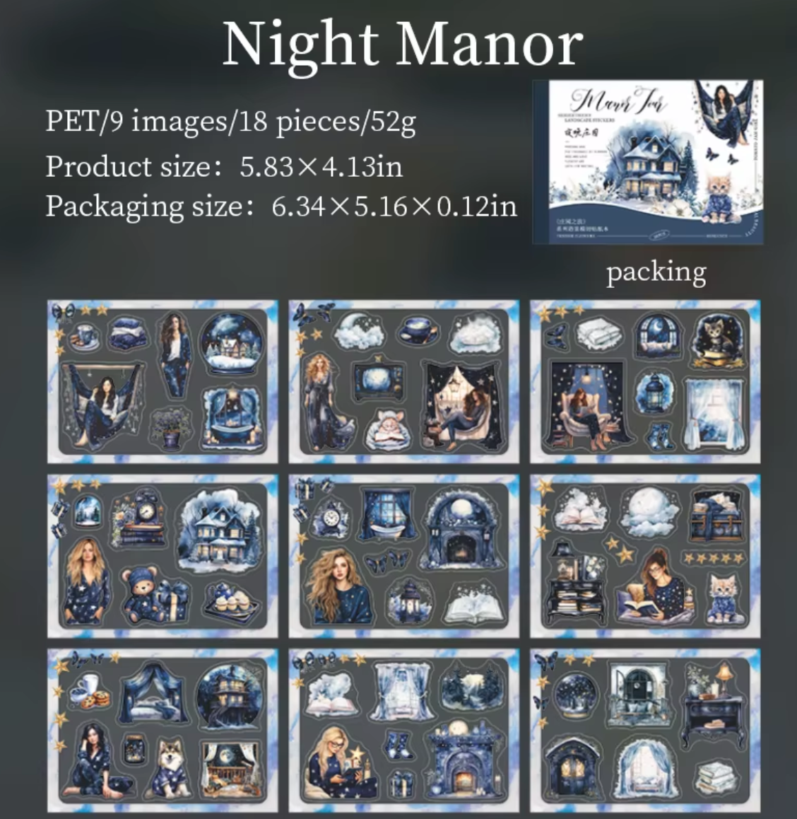 Libro de Stickers Manor - 18 paginas