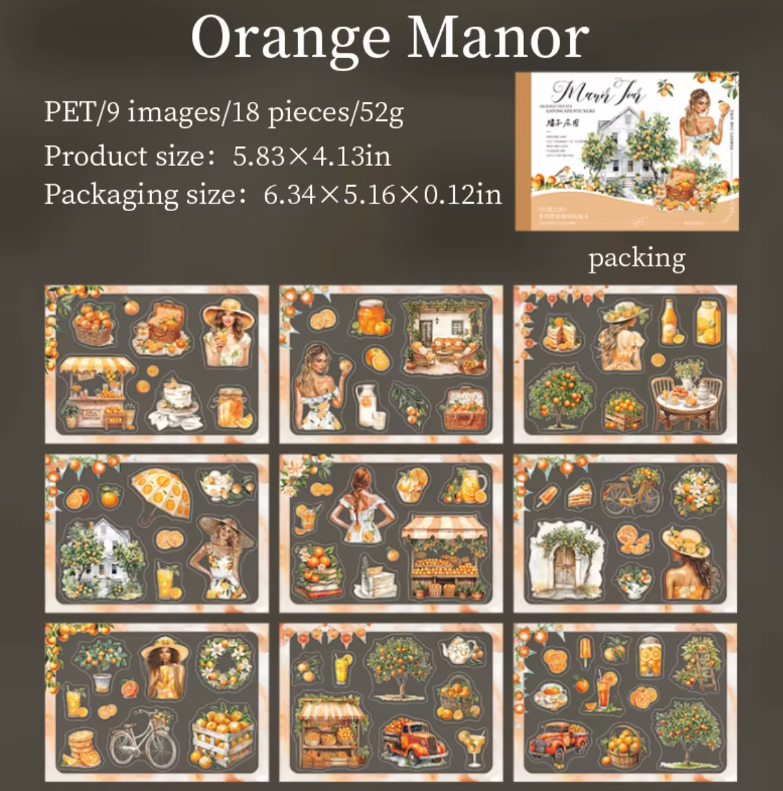 Libro de Stickers Manor - 18 paginas