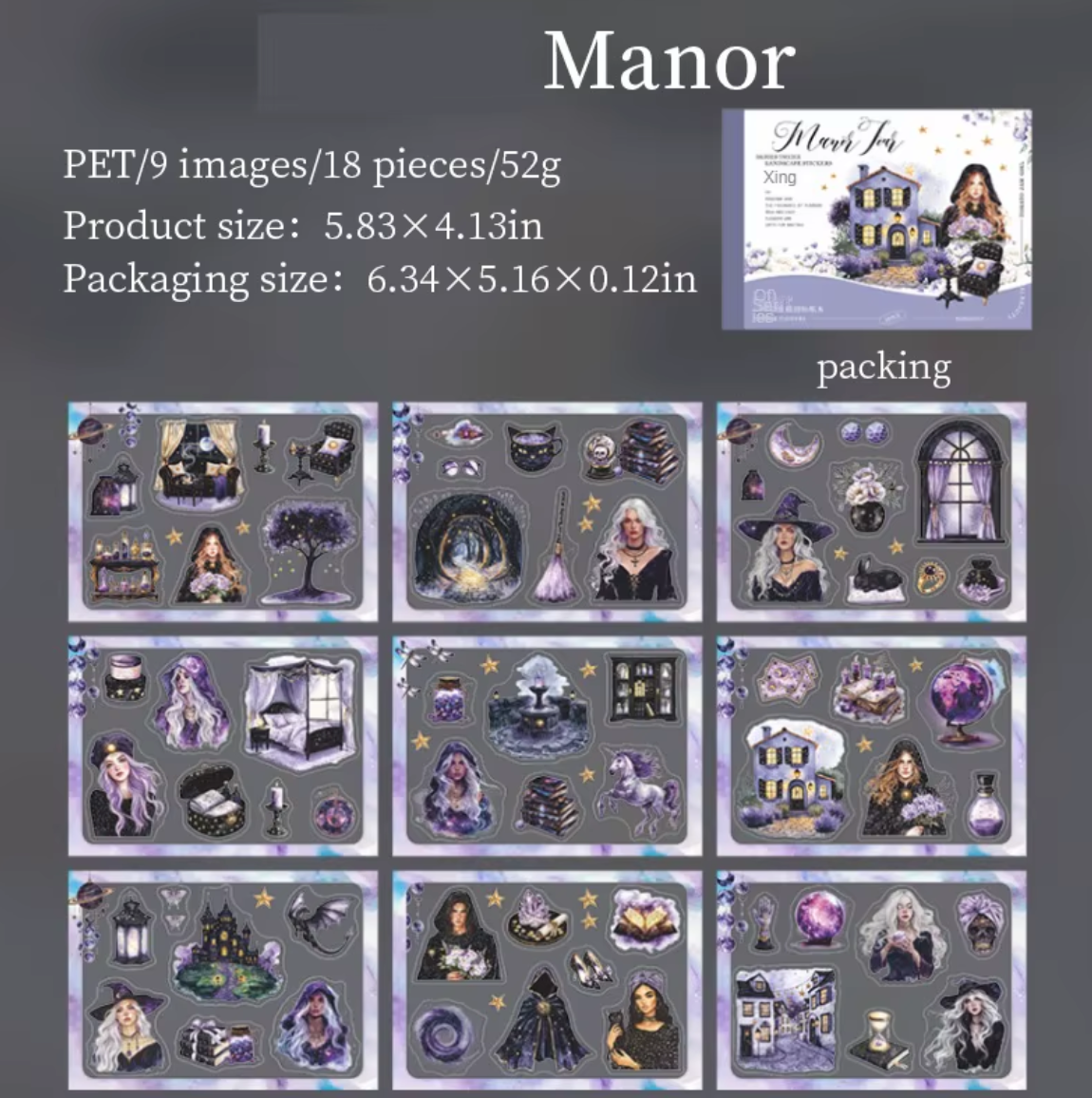 Libro de Stickers Manor - 18 paginas