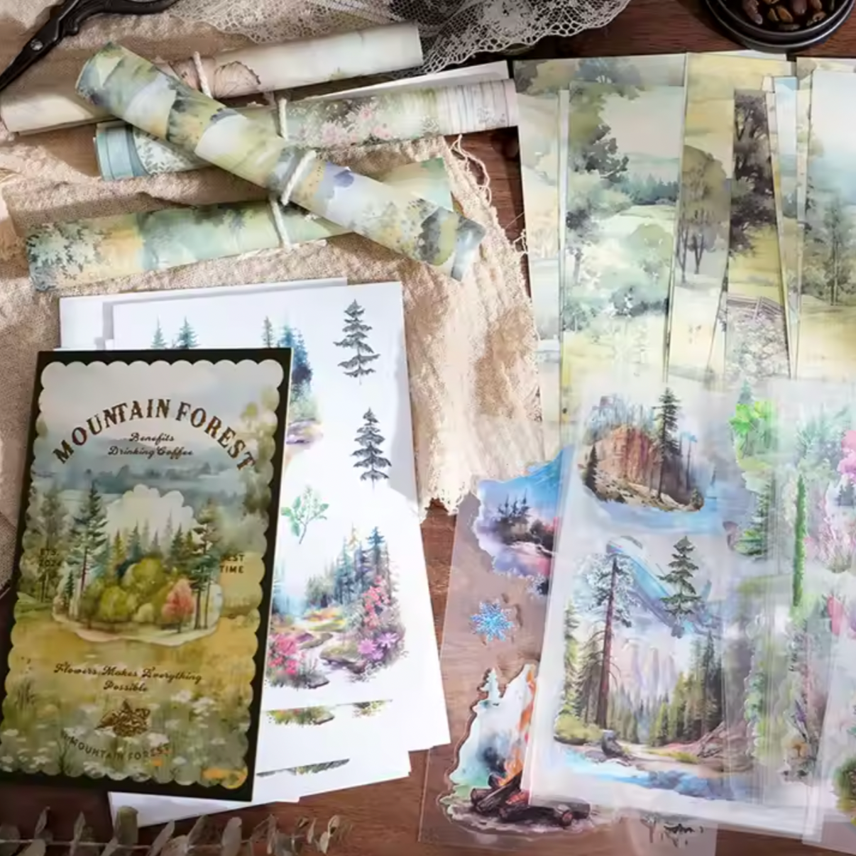 54 Hojas de Papel & Stickers