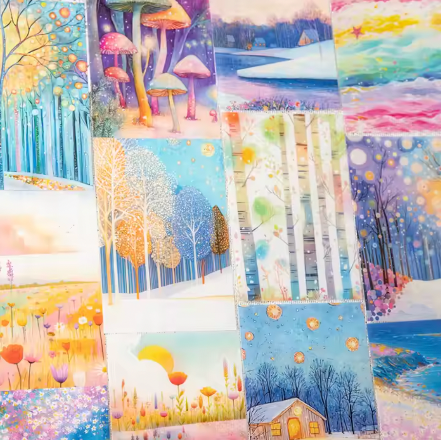 10 Stickers Rectangulares Paisaje