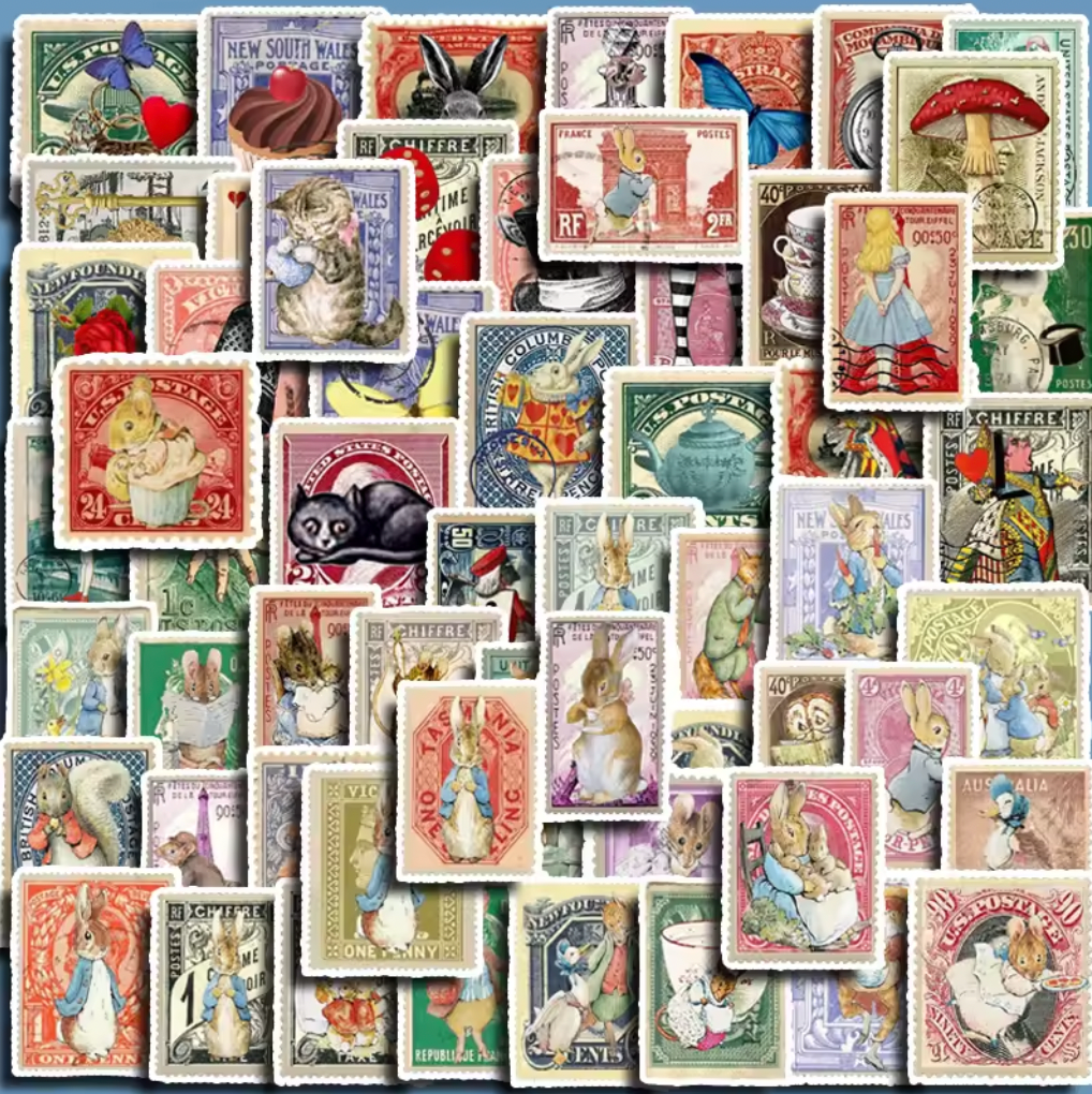 62 Stickers Vinil Alice de las Maravillas