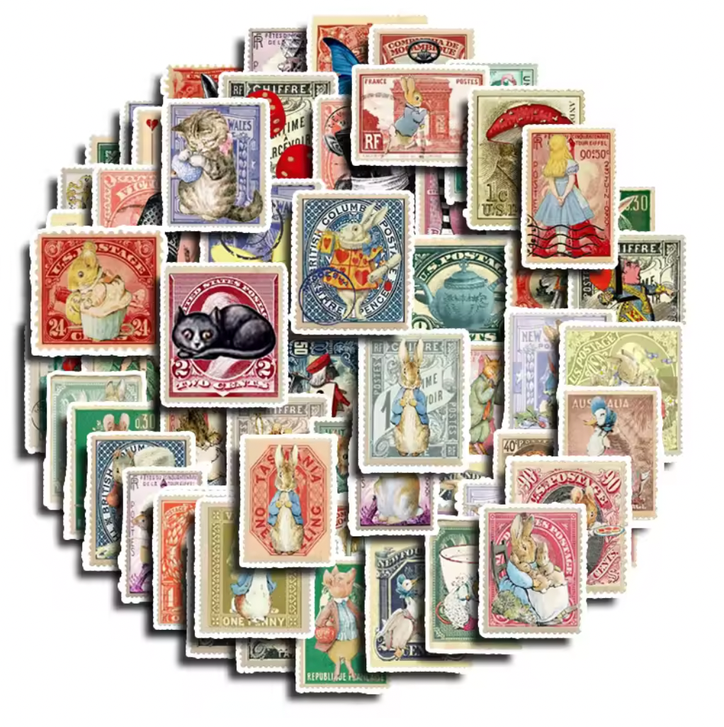 62 Stickers Vinil Alice de las Maravillas