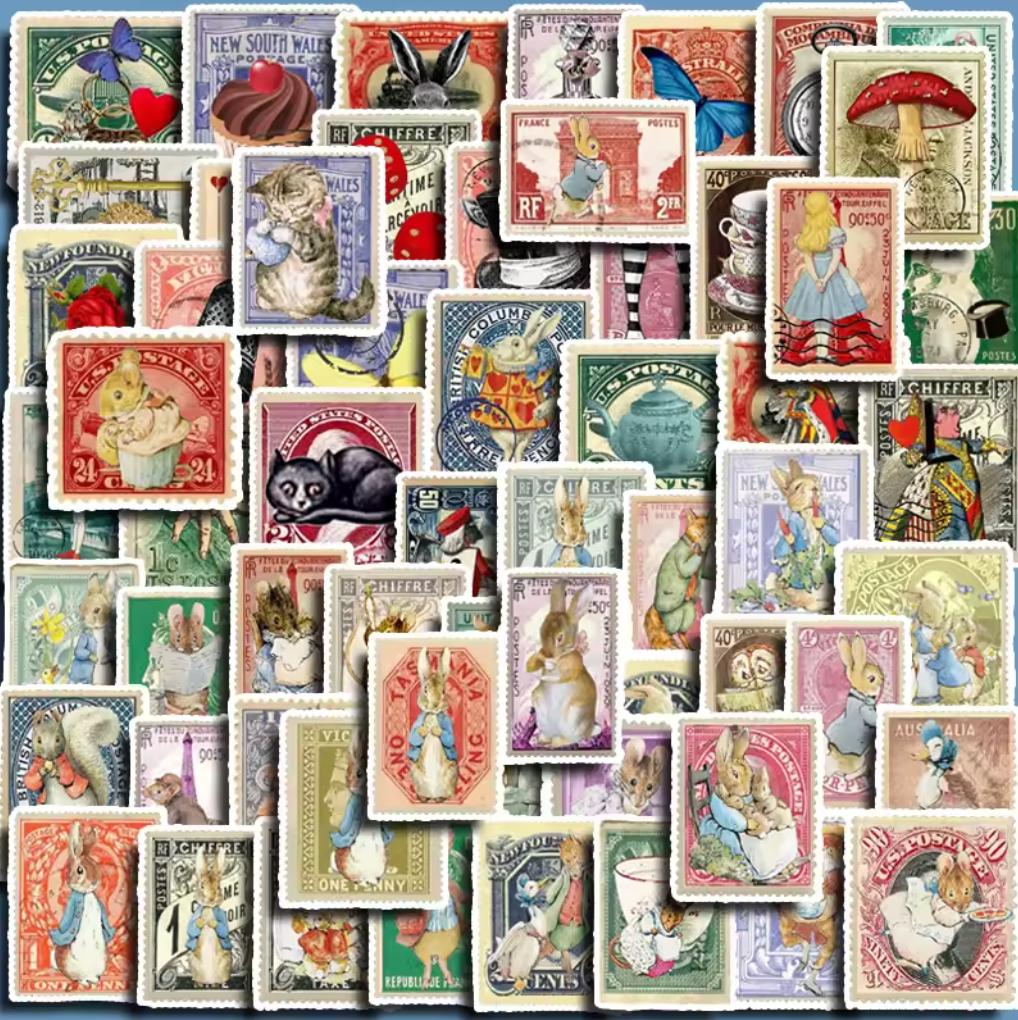 62 Stickers Vinil Alice de las Maravillas