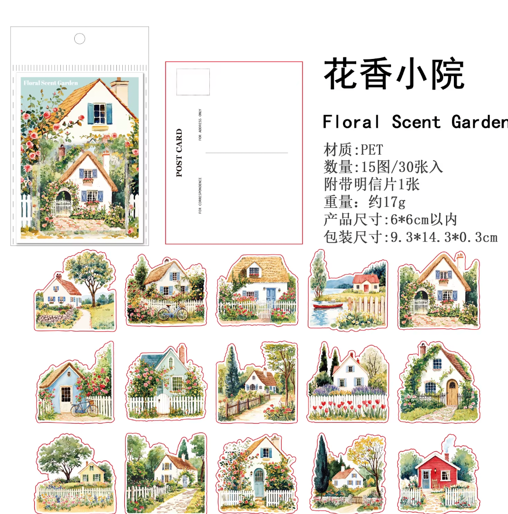 30 Stickers Small Town Chronicle