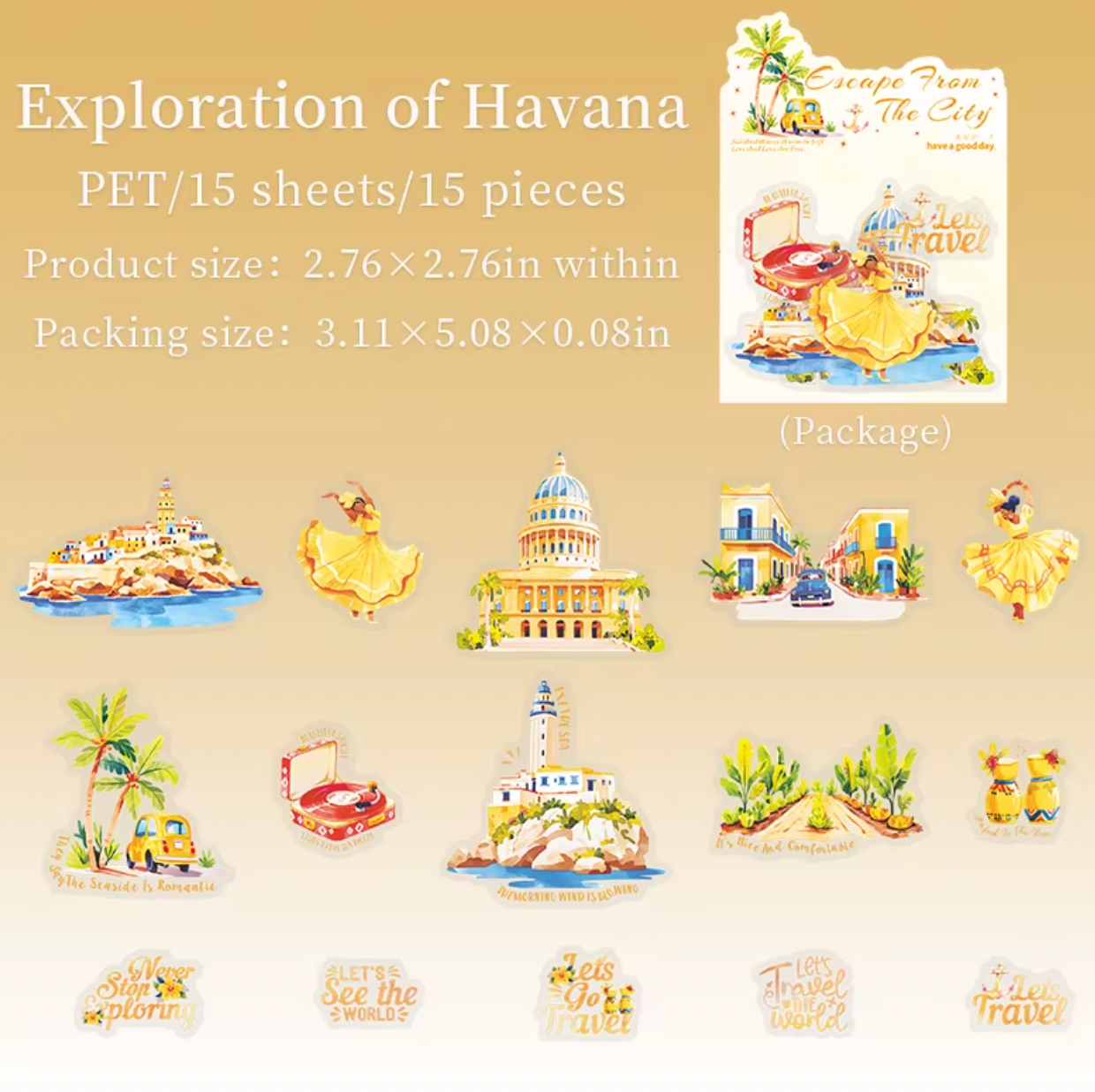 15 Stickers Escape from the city