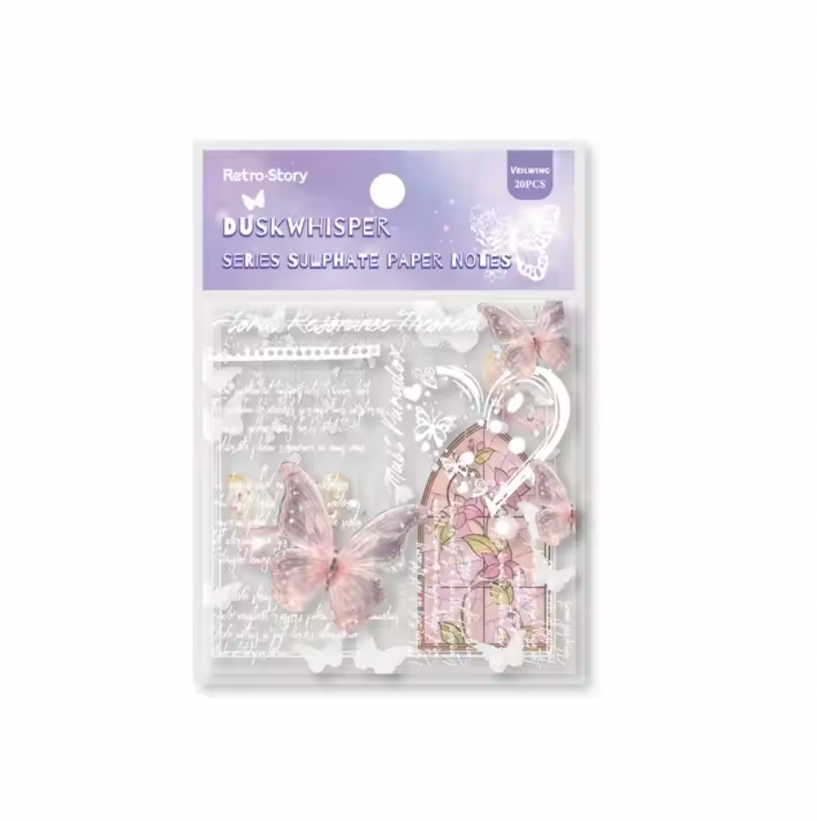 20 Papeles transparentes & blanco