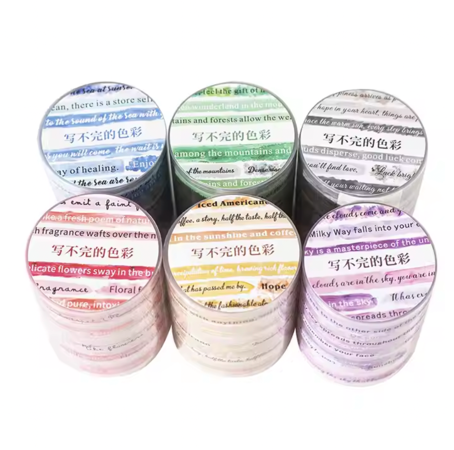 Rollo de stickers palabras & frases de colores