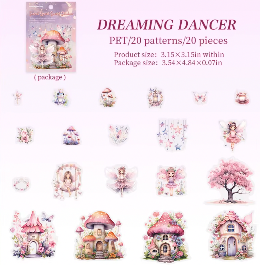 20 Stickers Forest Spirit
