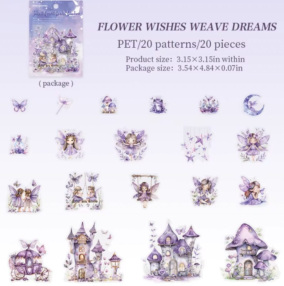 20 Stickers Forest Spirit